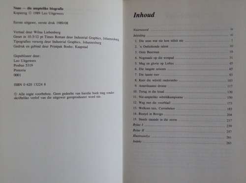 Naas - Autobiography: Hardcover - Afrikaans Edition