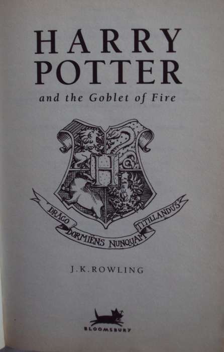 Harry Potter and the Goblet of Fire j k Rowling