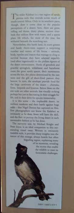 The Kalahari Survival in a Thirstland Wilderness Nigel Dennis | Michael Knight | Peter Joyce