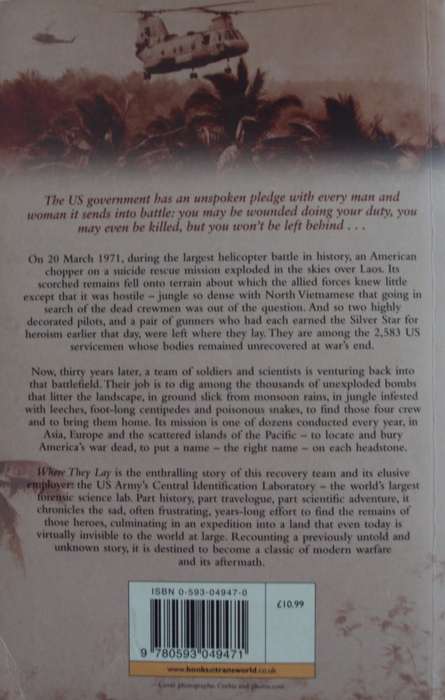 Where They Lay - The Search For Those Who Fell In Battle and Were Left Behind Earl Swift