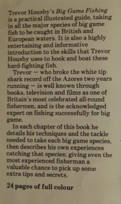 Big Game Fishing Trevor Housby