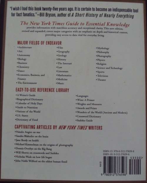 The New York Times Guide to Essential Knowledge: A Desk Reference for the Curious Mind