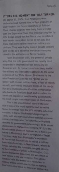 Blackwater The Rise of the Worlds Most Powerful Mercenary Army  Jeremy Scahill