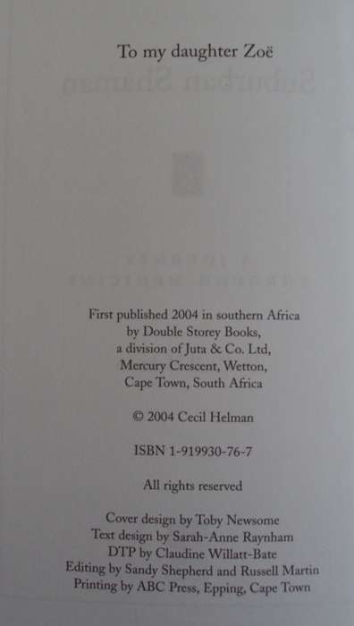 Suburban Shaman A Journey Through Medicine  Cecil Helman