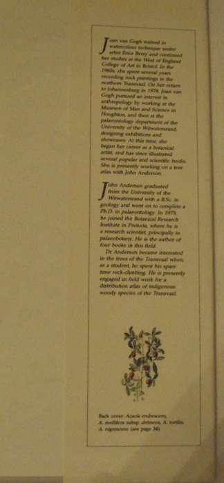 Trees & Shrubs of the Witwatersrand Magaliesberg & Pilanesberg Joan Van Goch & John Anderson Signed