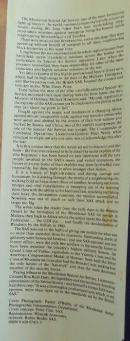 The Elite  -  The Story of The Rhodesian Special Air Service Signed by author & 3 SAS Operators