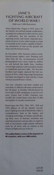 Janes Fighting Aircraft of World War I & World War II  Two Volumes