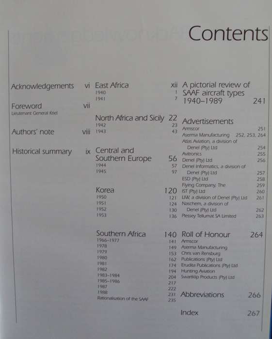 The South African Airforce at War A Pictorial Appraisal Martin Louw | Stefaan Bouwer