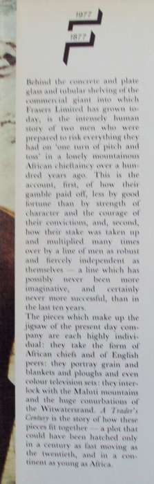 A Traders Century  The fortunes of Frasers  Christopher Danzinger