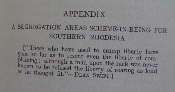 An Africa for Africans Plea on behalf of Territorial Segregation Areas & of their Freedom
