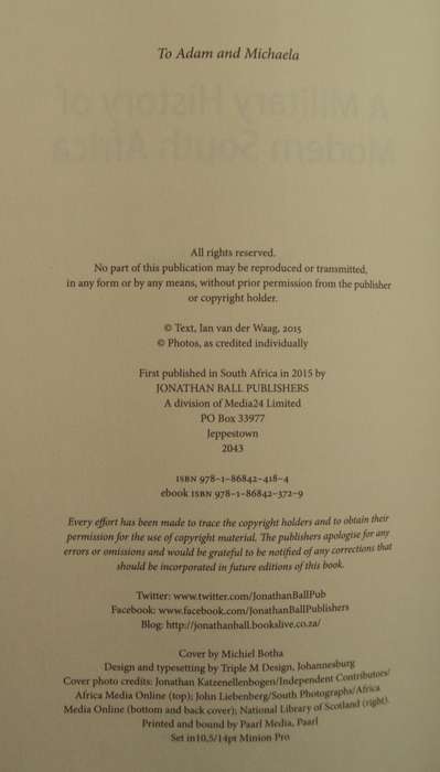A Military History of Modern South Africa Ivan Van Der Waag