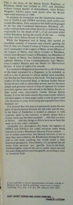 Selous Scouts Top Secret War Signed by Peter Stiff & Lt. Col. Ron Reid Daly