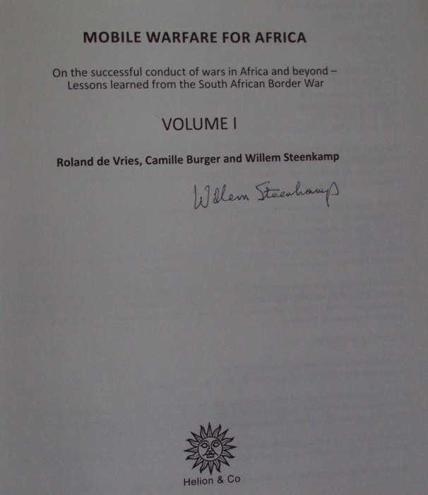 Mobile Warfare for Africa - 2 Volumes - Signed by Willem Steenkamp