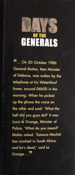 Days of the Generals The Untold Story of South Africas Apartheid-era Military Generals