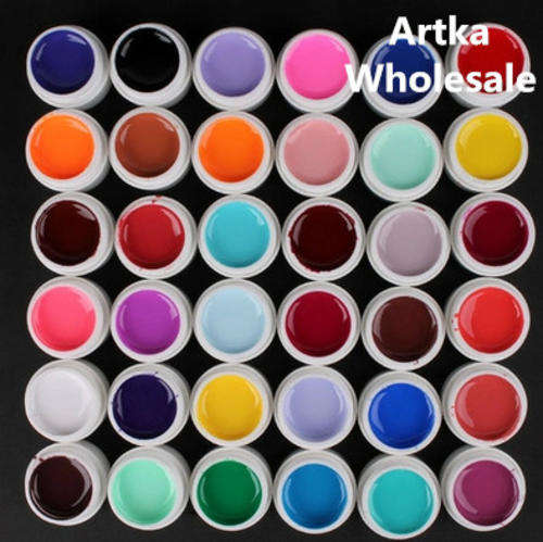 36pcs pure colors cover color gel kit UV/LED