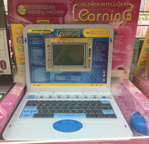 Learner Educational Notebook Laptop-Shaped Toy with Keyboard and Mouse blue color