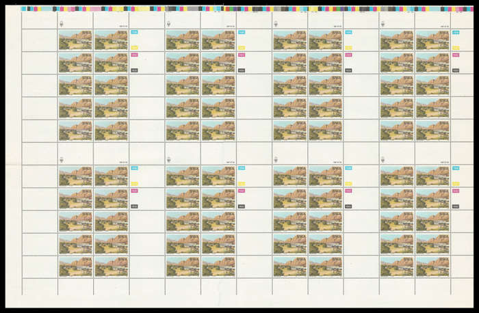 The only such sheet in existence.  Uncut proof sheet ex the SWA Archives.  Very fine condition.