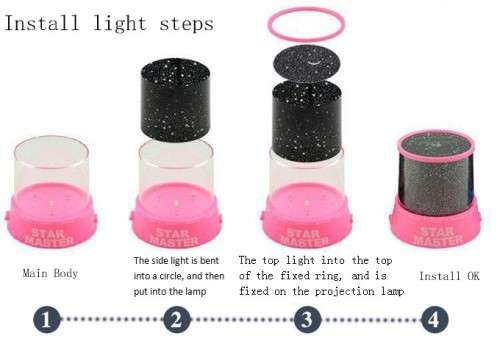 Star Projection Night Light - PINK