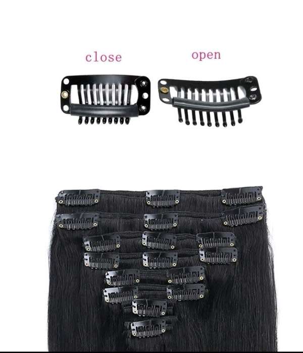 20 Pack Metal Wig Clips - Clip-ins for weaves and  wigs Black