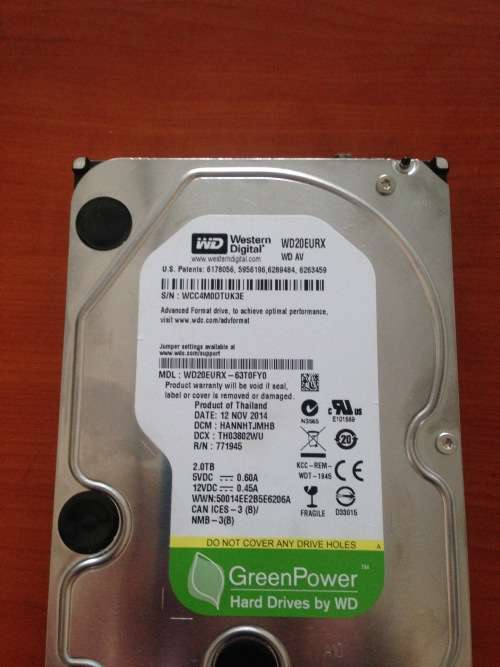 WD Green 2TB 3.5'' Sata Hdd