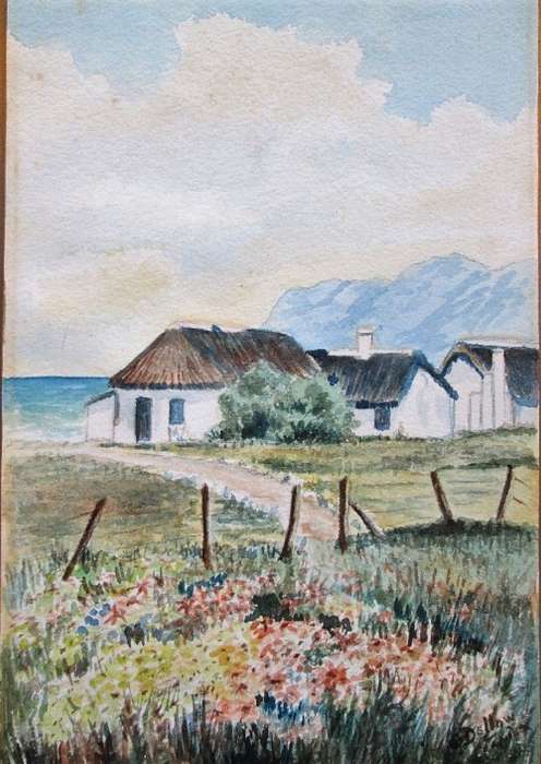 Gorgeous G Dellow Watercolour Pasted On Board - Size: 26cm/17,5cm