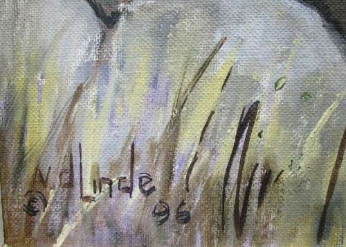 Stunning Large Original ND Linde Painting - Frame: 105cm/76cm; Picture: 88cm/58cm - Lovely Condition
