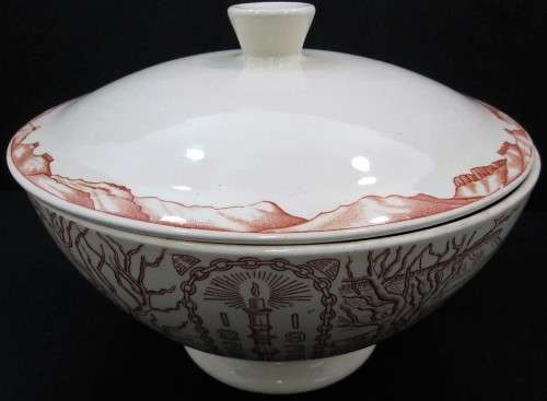 RARE!!! Large 1838-1938 Groot Trek Bowl With Lid!!! - NV de Sphinx, Holland - Perfect! - 26cm/20cm