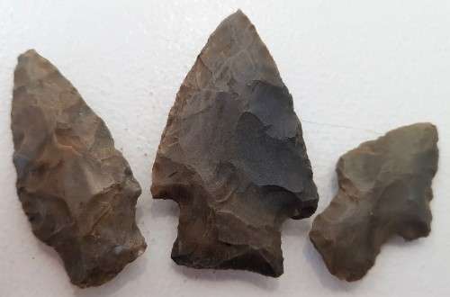 3X Stone Arrowheads