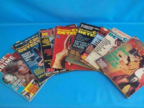 8X Vintage 1970's/80's Crime Magazines(True Crime, International Crime Detective, Official Detective