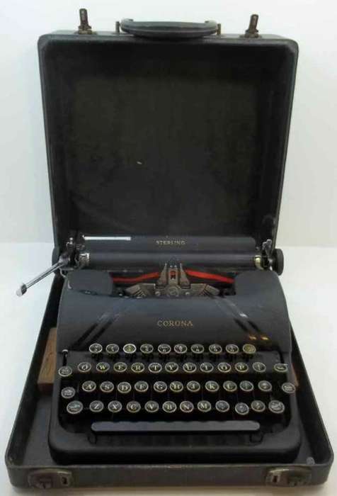 1940 Corona Sterling Typewriter + Original Box - One Of The Most Sought After Models!!!