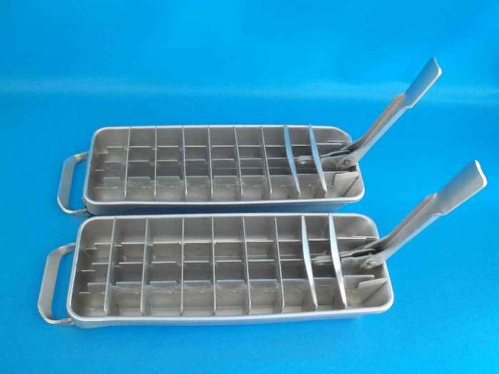 Set of 2 Vintage Aluminium Frigidaire Ice Trays