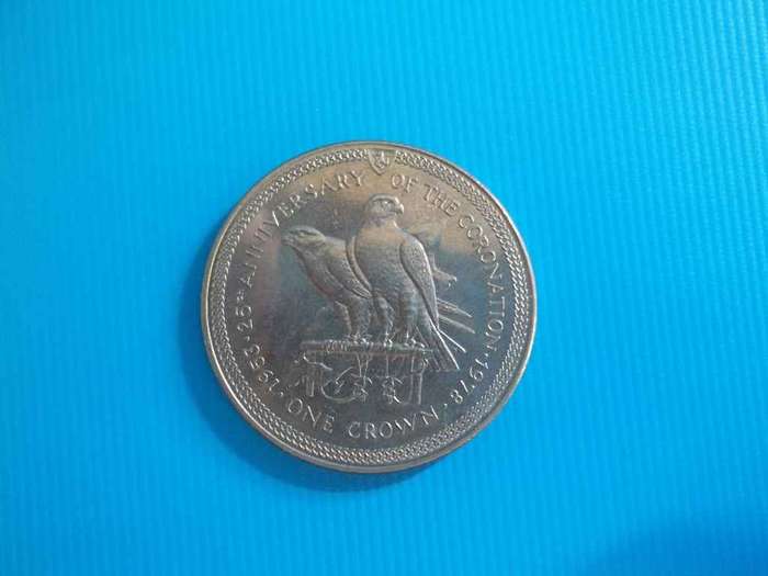 25th Anniversary Of The Coronation 1953 - Isle Of Man, 1978 - One Crown