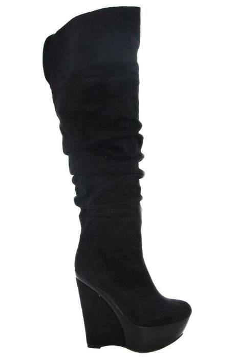 Emerald - Wedge Boots - Plum Ladies
