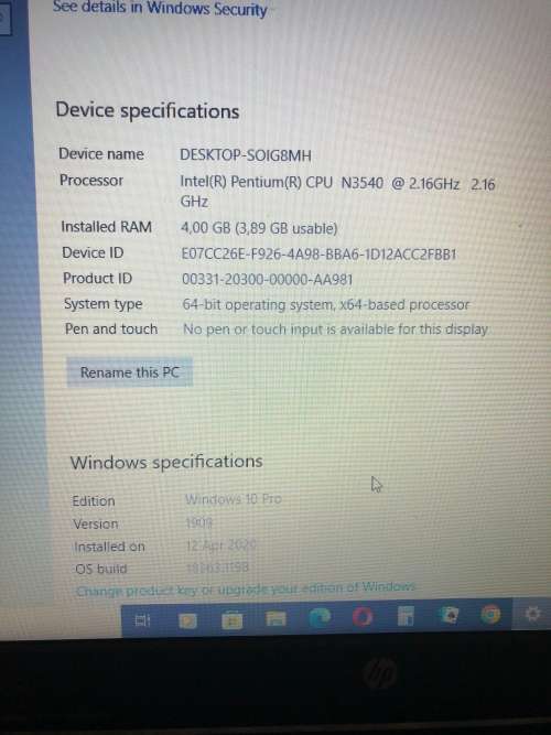 HP 250 Laptop