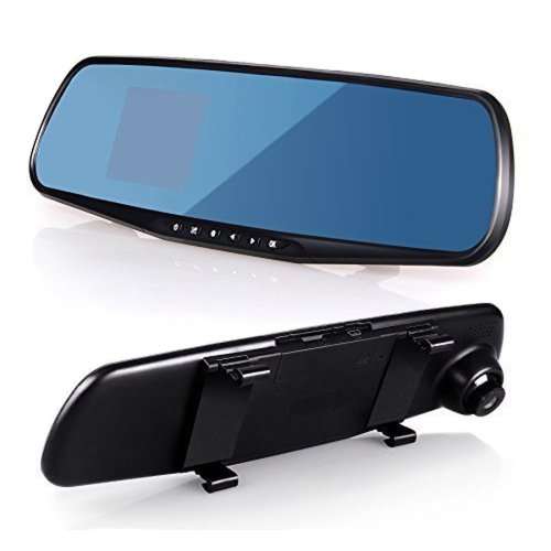 2" LCD Rear View Mirror Car DVR Camera Recorder (Black)