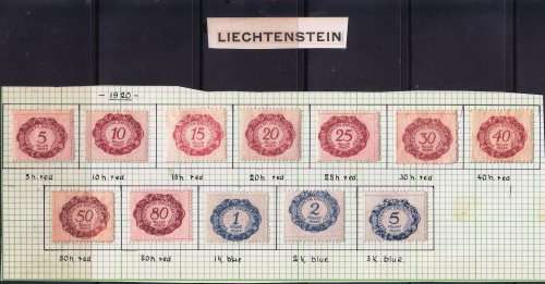 Lichtenstein mint hinged selection
