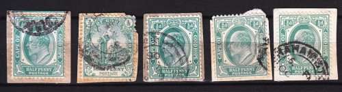 COGH - KEVII - 1901/1910 - On paper - 5 stamps - Good value!