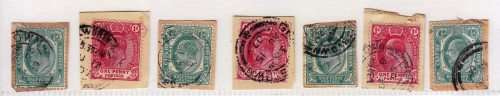COGH - KEVII - 1901/1910 - On paper - 8 stamps - Good value!