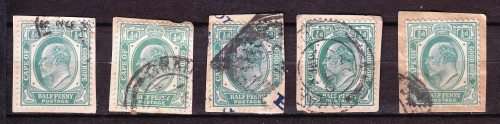 COGH - KEVII - 1901/1910 - On paper - 5 stamps - Good value!