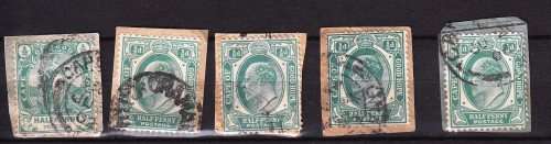 COGH - KEVII - 1901/1910 - On paper - 5 stamps - Good value!