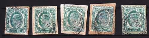 COGH - KEVII - 1901/1910 - On paper - 5 stamps - Good value!