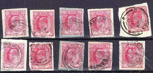 COGH - KEVII - 1901/1910 - On paper - 10 stamps - Good value!