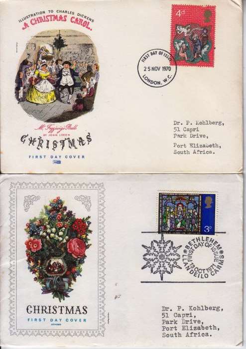QEII - 10 FDC's - A few toning spots