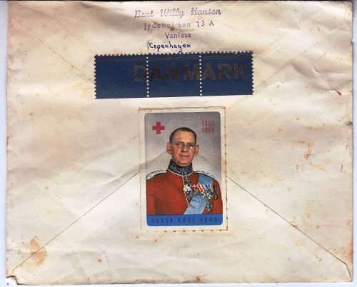 Denmark cover to Cape Town - 1959
