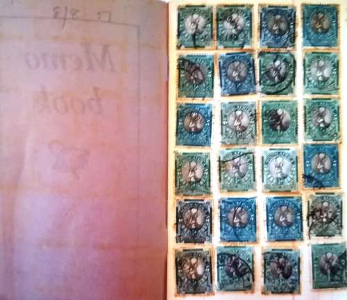 Union stamps in a memo book - As per photos