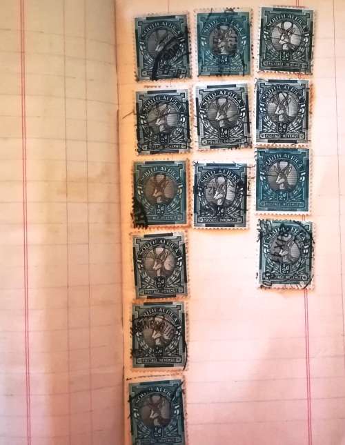 Union stamps in a memo book - As per photos