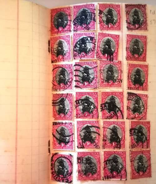 Union stamps in a memo book - As per photos