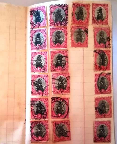 Union stamps in a memo book - As per photos