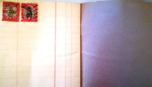 Union stamps in a memo book - As per photos