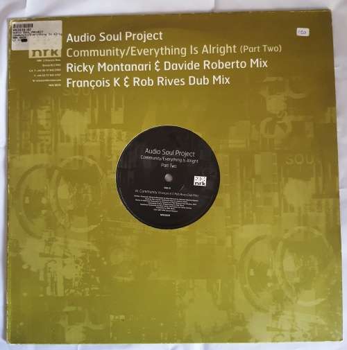 LP, Audio Soul Project, Memory (Take You Higher),Record:VG+,Cover:VG,Label:NRK,CAT: NRK 058,Press:UK
